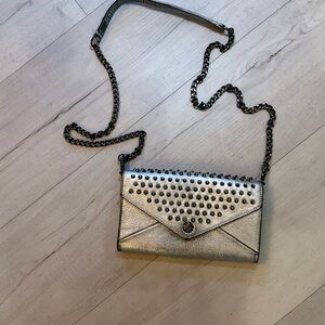 Rebecca Minkoff Studded Leather Envelope Wallet Chain‎ Purse